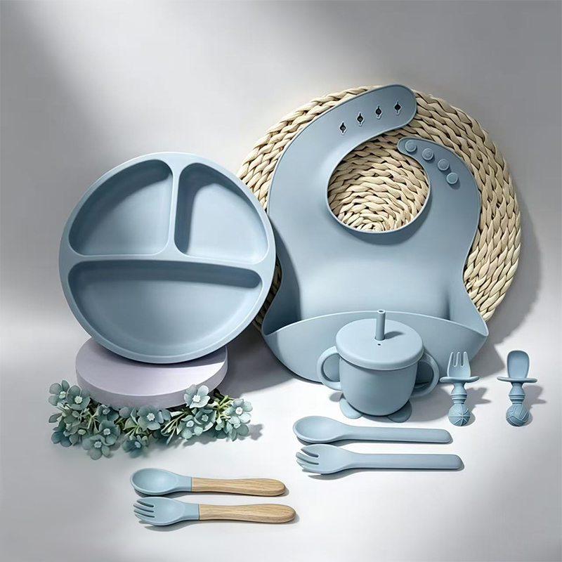 Baby Food Menu - 9pcs Silicone Baby Feeding Set -