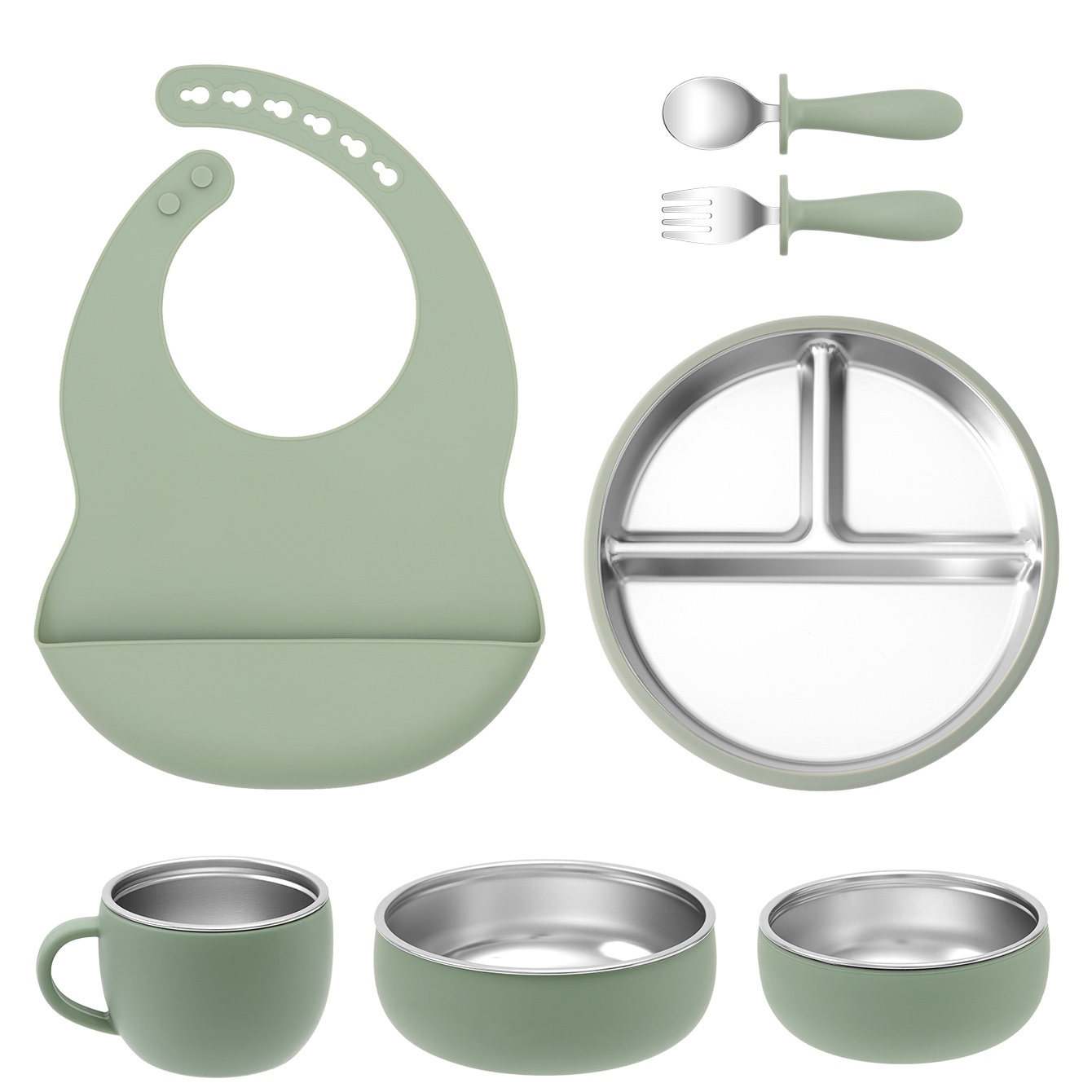 7PCS Stainless Steel Detachabl - огляд і ціна Baby Food Menu